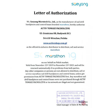 ActiveShop Saeyang Fräsmaschine Marathon Multi 600 Mikromotor prothetisch + BM50S1 bürstenlos