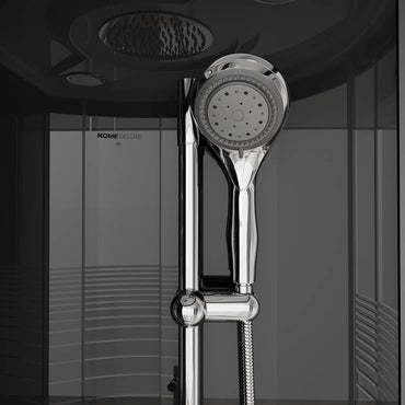 Home Deluxe Dampfdusche mit Wasserfall und Dampfsauna BLACK PEARL - 100 x 100 cm