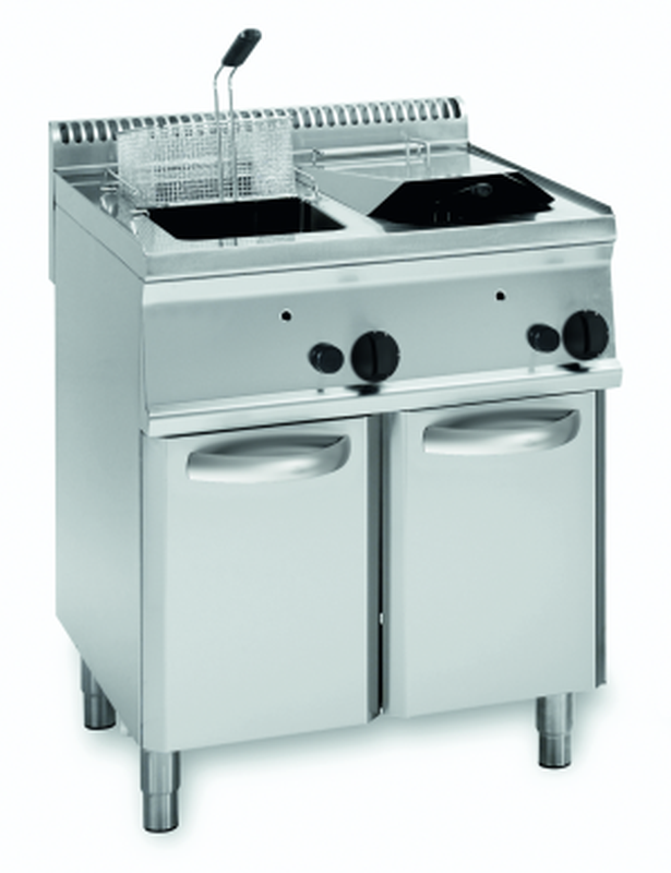 KBS Gastrotechnik Gas-Fritteuse 2 Becken 2x 14 Liter Standgerät