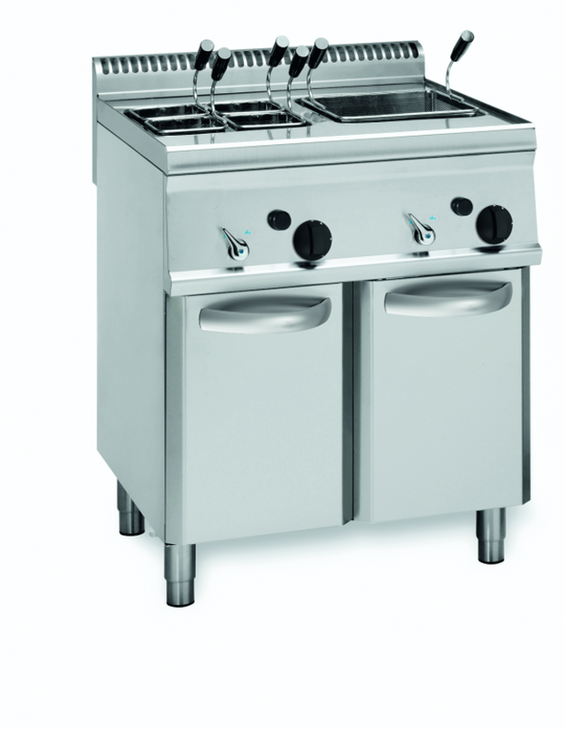 KBS Gastrotechnik Gas-Nudelkocher 2 Becken 2x 23 Liter Standgerät
