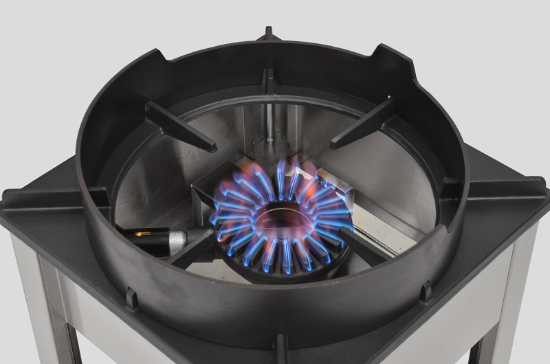 KBS Gastrotechnik Gas Hockerkocher mit 13 kW Hochleistungsbrenner