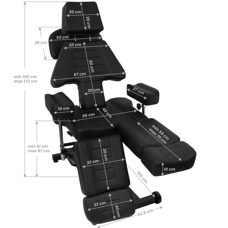 ActiveShop Tattoo-Stuhl Pro Ink 603B schwarz