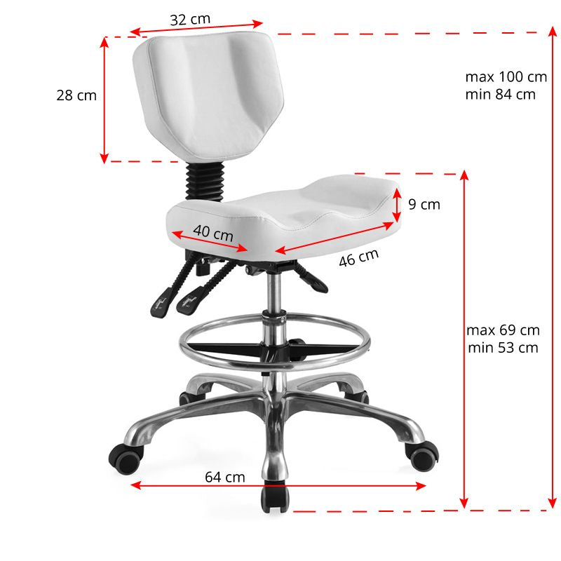 ActiveShop Kosmetikhocker A-4299 weiß