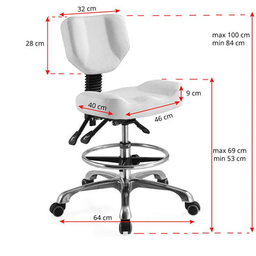 ActiveShop Kosmetikhocker A-4299 weiß