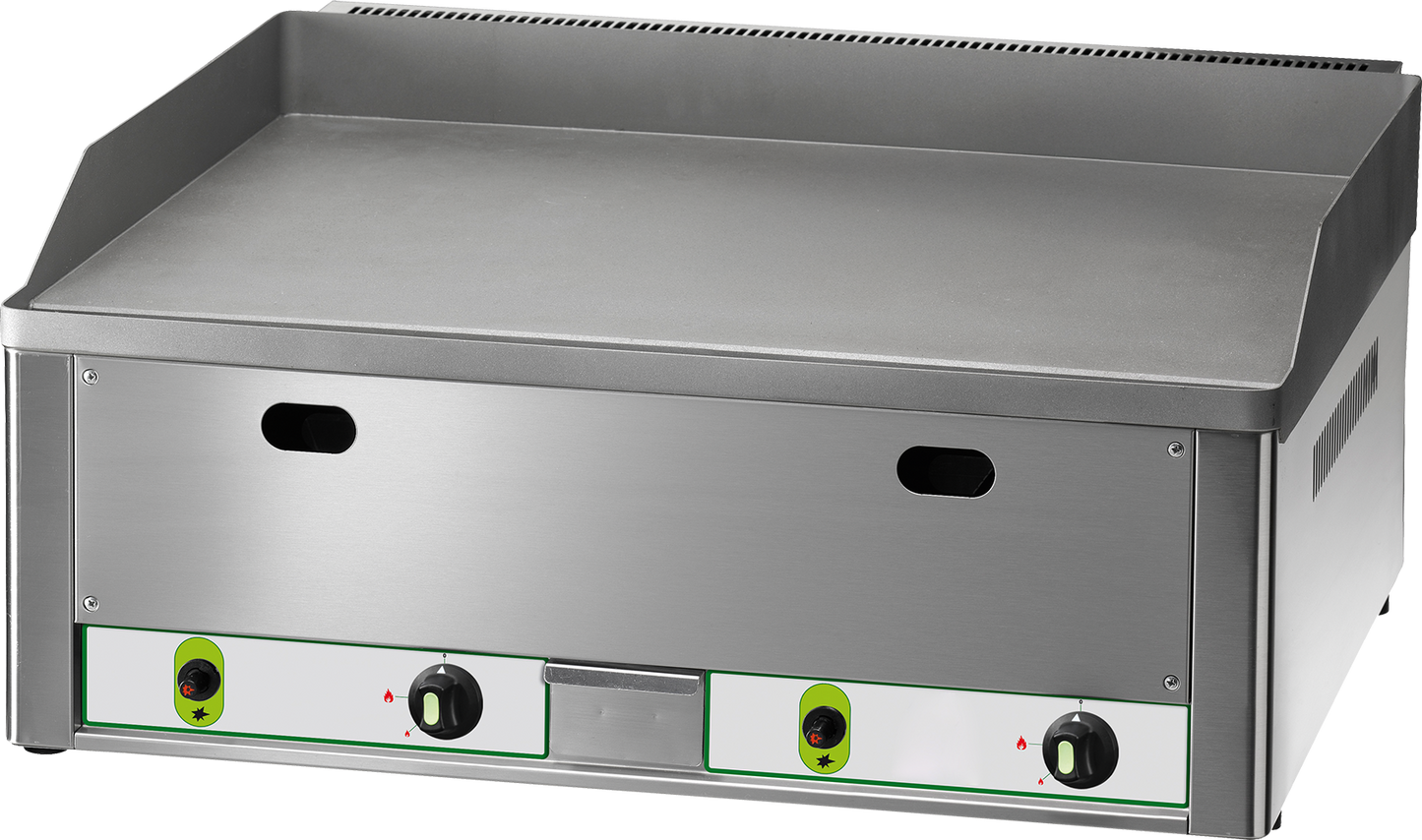 KBS Gastrotechnik Gas-Grillplatte 2 Heizzonen glatt 8kW