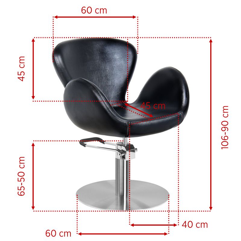 ActiveShop Gabbiano Friseurstuhl Amsterdam schwarz