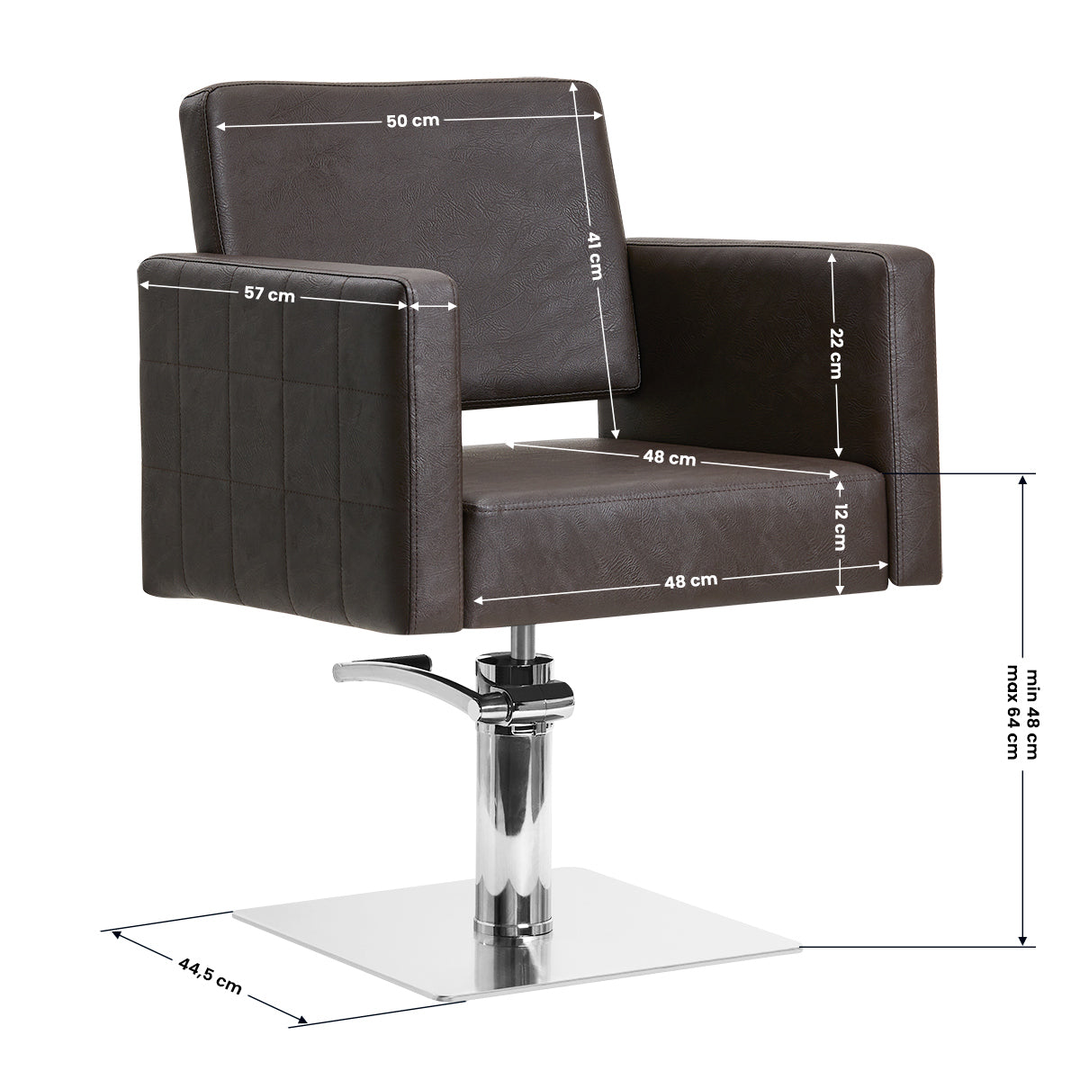 ActiveShop Gabbiano Friseurstuhl Ankara braun
