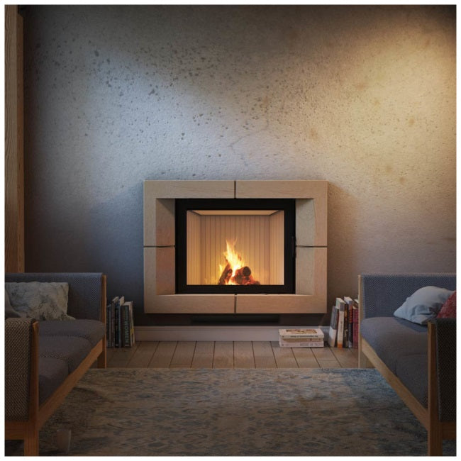 Kratki Kamineinsatz aus Stahl KRATKI NADIA 13 kW Ø 200 mit Türfeder
