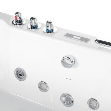 Home Deluxe Whirlpool Badewanne mit Lichttherapie LAGUNA M - 180 x 90 cm