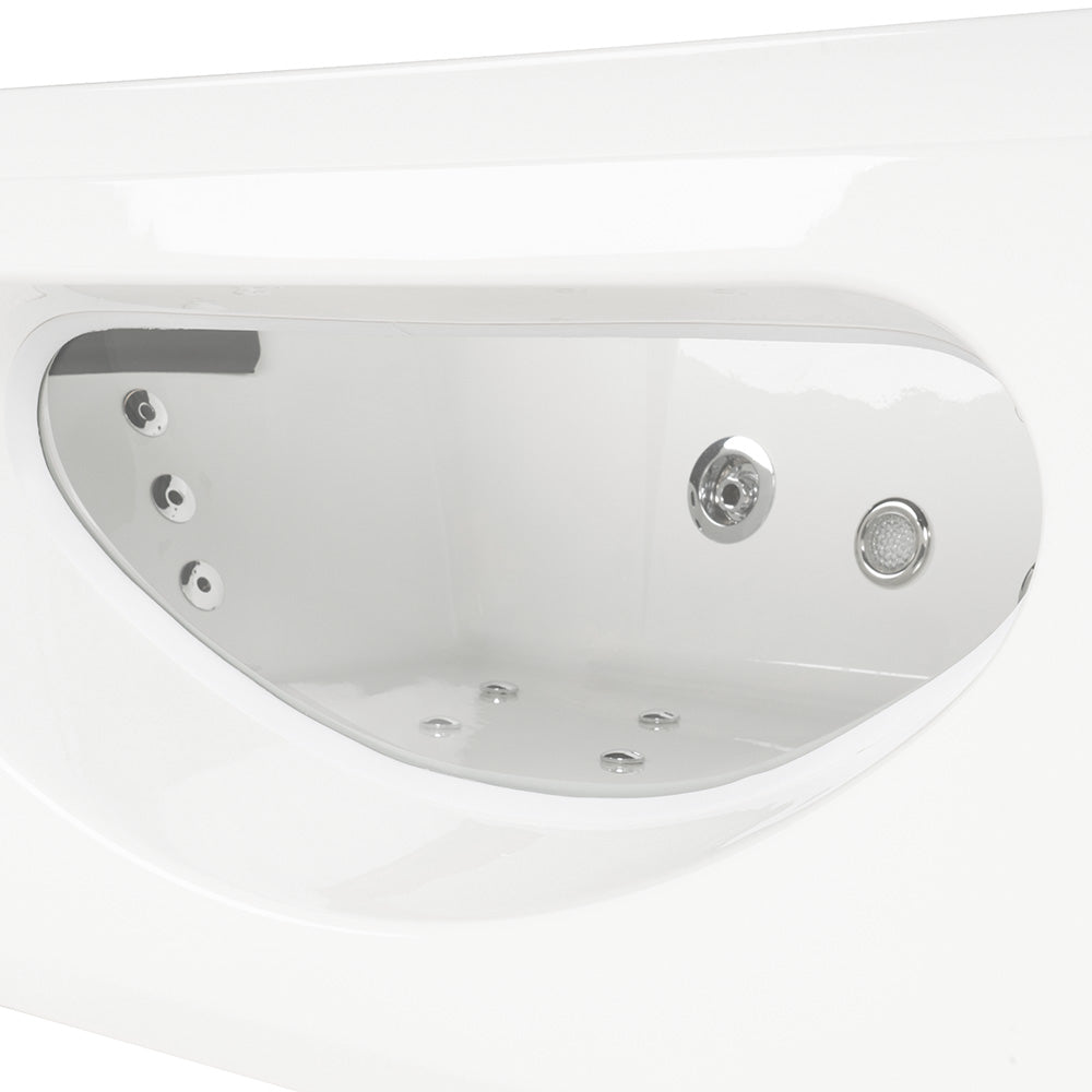 Home Deluxe Whirlpool Badewanne mit Lichttherapie LAGUNA M - 180 x 90 cm