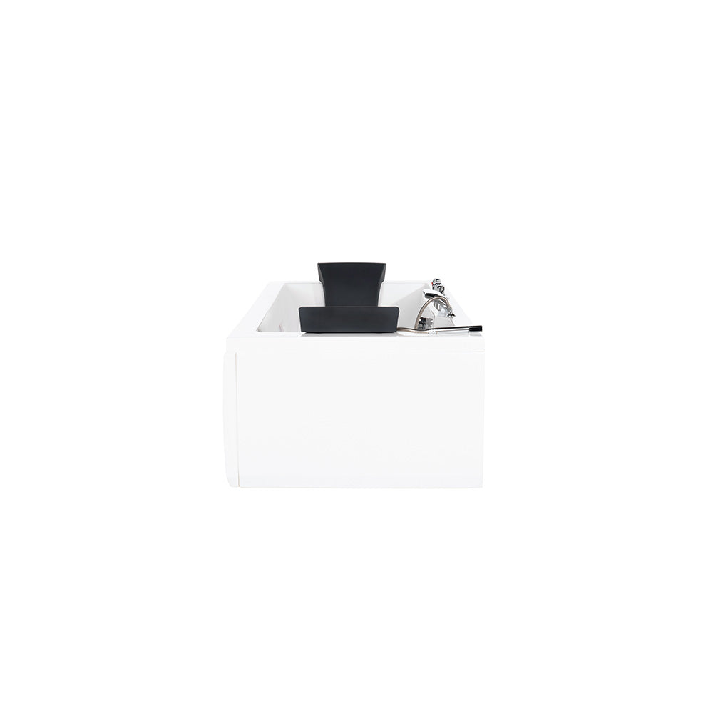Home Deluxe Whirlpool Badewanne mit Lichttherapie LAGUNA M - 180 x 90 cm