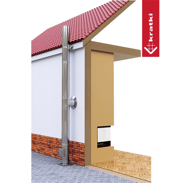 Kratki ADAM DW Doppelwandiger Systemschornstein fi 150 - auf einem Fundament