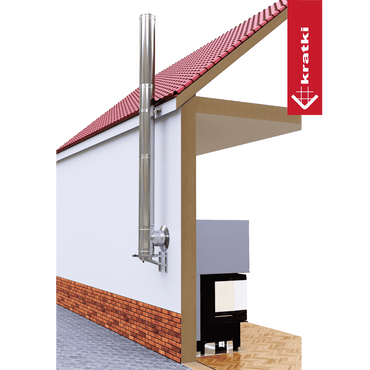 Kratki ADAM DW Doppelwandiger Systemschornstein fi 150 - auf einer Stütze