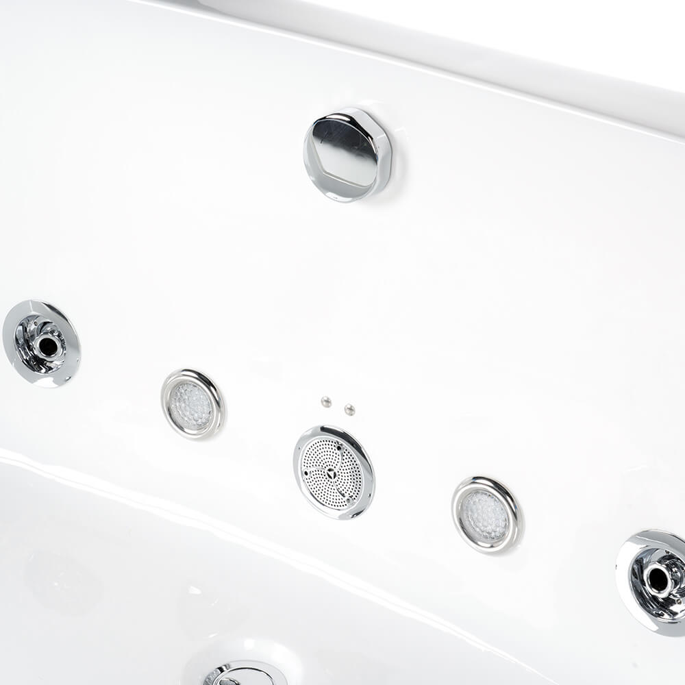 Home Deluxe Whirlpool Badewanne mit Lichttherapie ATLANTIC M 175 x 85 cm