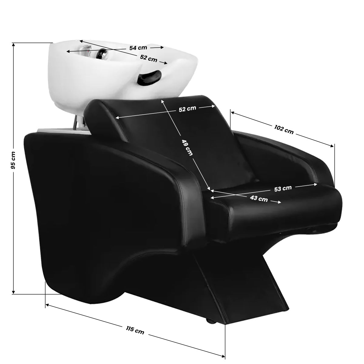 ActiveShop Haarsystem Friseurwaschsalon C38 schwarz