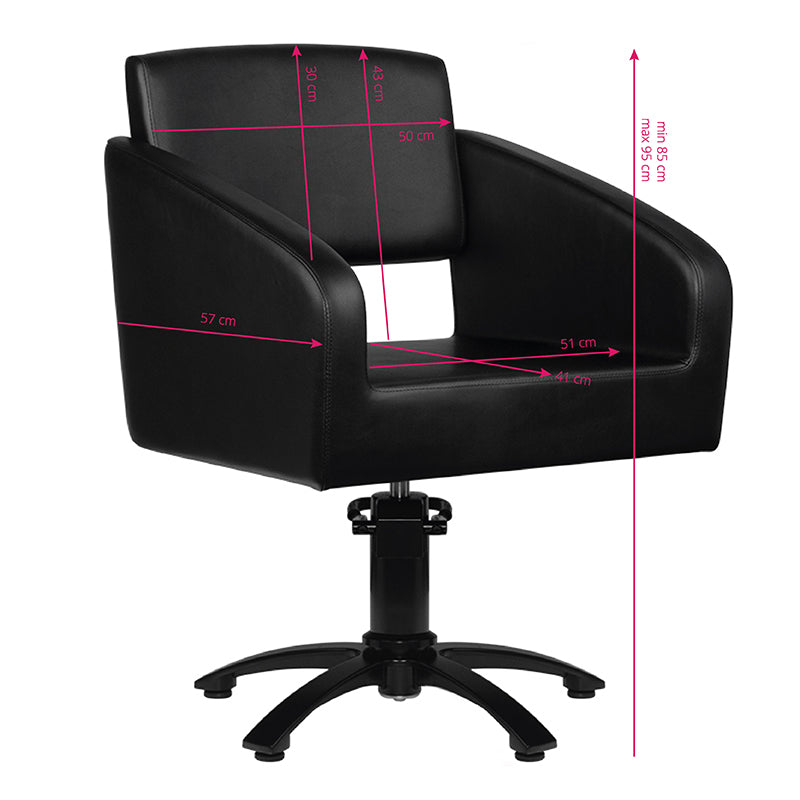ActiveShop Gabbiano Friseurstuhl Bergen schwarz