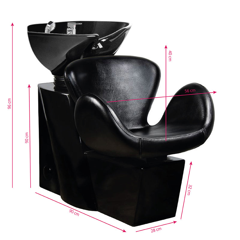 ActiveShop Gabbiano Hundewaschanlage Amsterdam schwarz/schwarze Schale