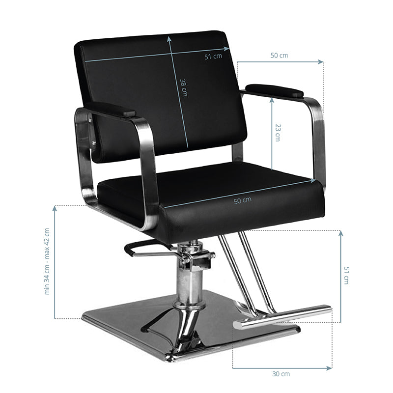 ActiveShop Haarsystem Friseurstuhl HS202 schwarz