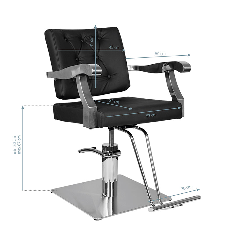 ActiveShop Gabbiano Friseurstuhl Lyon schwarz