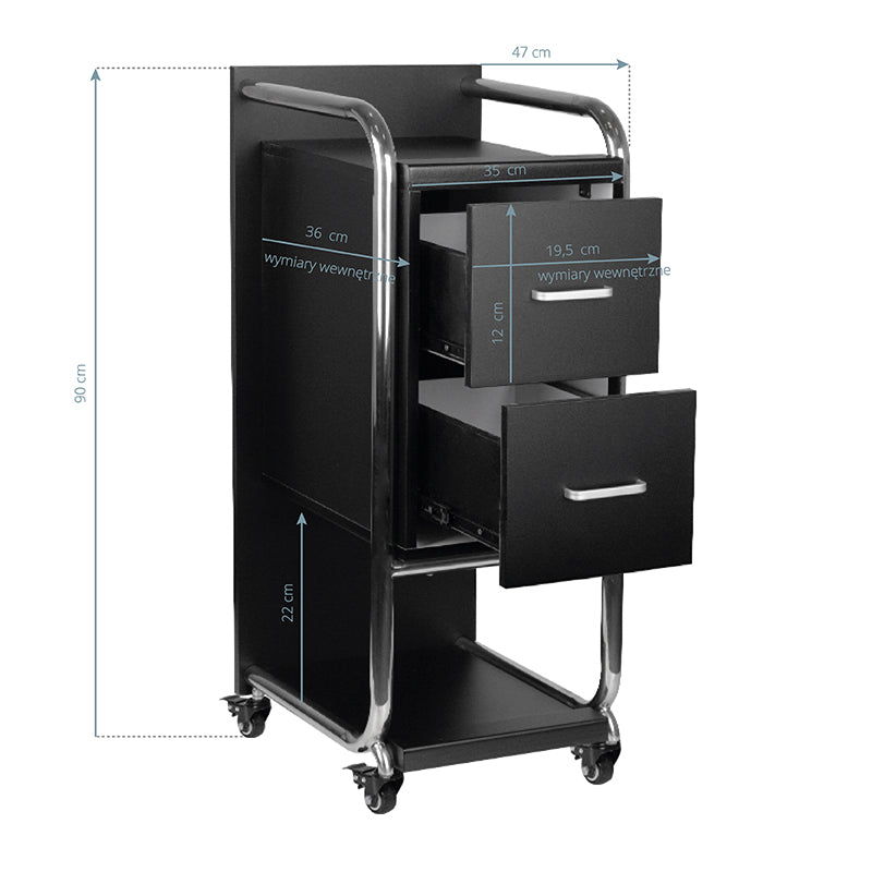 ActiveShop Gabbiano Friseurstuhl Solo silber schwarz