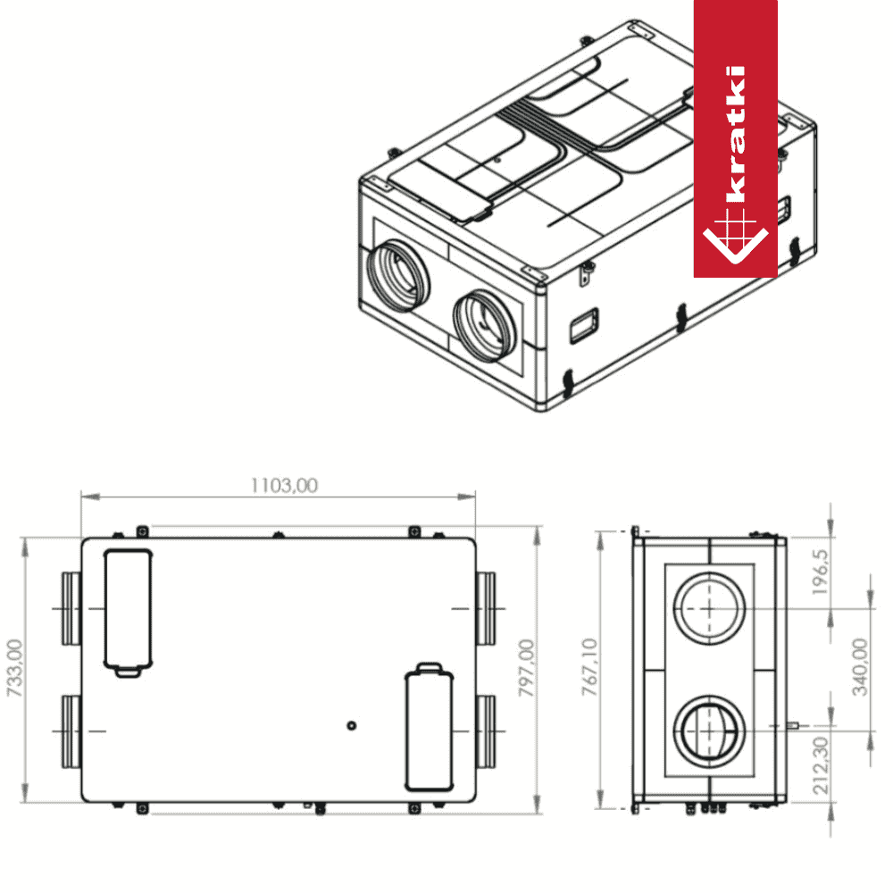 Kratki Rückgewinner Air 600 Horizontal