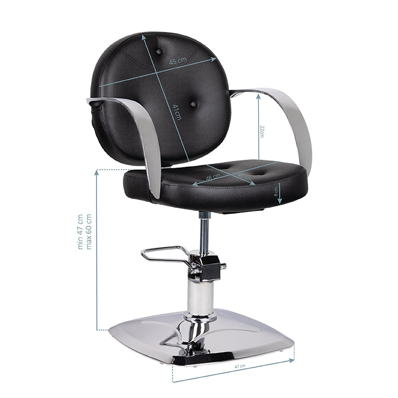 ActiveShop Gabbiano Friseurstuhl Asti schwarz
