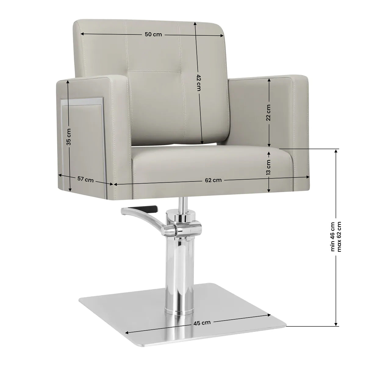 ActiveShop Gabbiano Friseurstuhl Bergamo grau