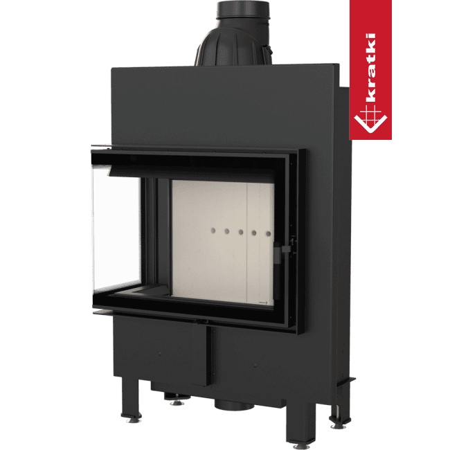 Kratki Intelligenter Kamineinsatz aus Stahl KRATKI LUCY SLIM links 8 kW Ø 160 MSK