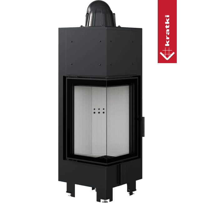 Kratki Intelligenter Kamineinsatz aus Stahl KRATKI MBN links 10 kW Ø 200 MSK