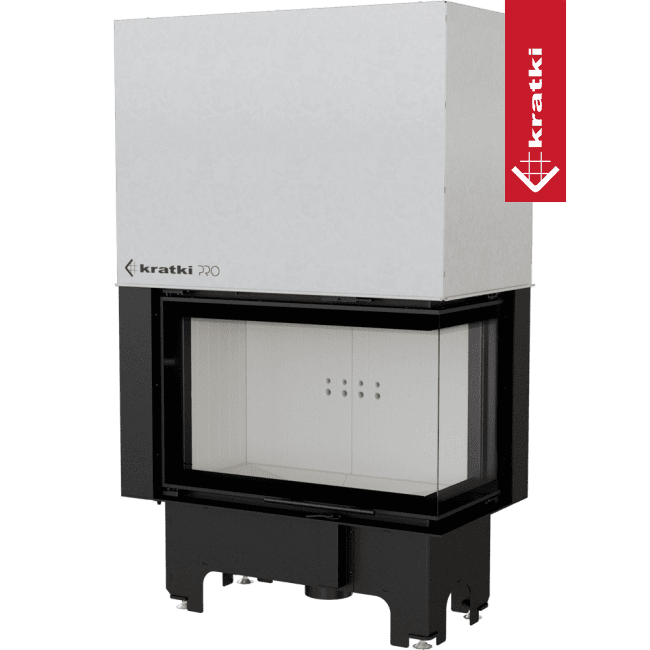 Kratki Intelligenter Kamineinsatz aus Stahl KRATKI VNP 810/410 14 kW Ø 200 mit Schiebetür MSK
