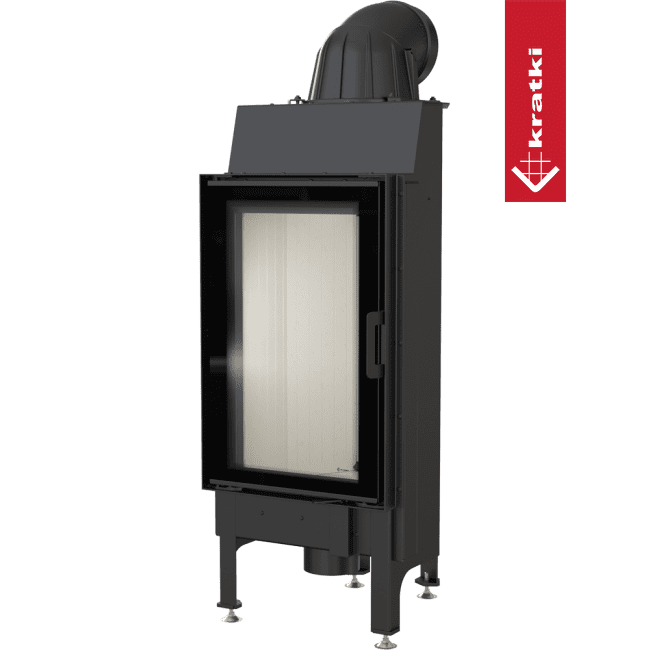 Kratki Intelligenter Kamineinsatz aus Stahl KRATKI NADIA 9 kW Ø 200 MSK GLASS