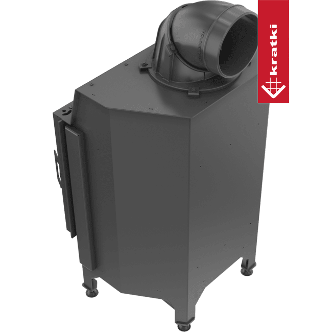 Kratki Intelligenter Kamineinsatz aus Stahl KRATKI NADIA 10 kW Ø 200 MSK GLASS