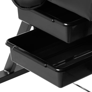 ActiveShop Kosmetikstuhl Sillon mit Auffangschalen schwarz