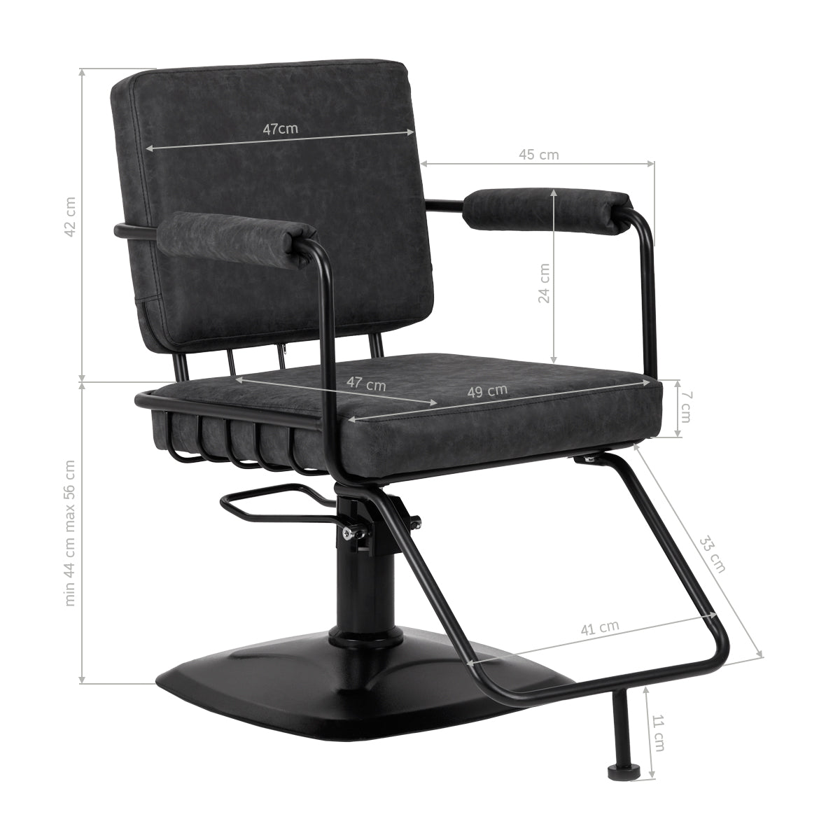 ActiveShop Gabbiano Friseurstuhl Katania Loft Old Leather schwarz