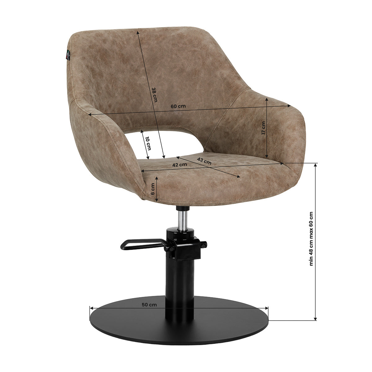 ActiveShop Gabbiano Friseurstuhl Morena modern old braun