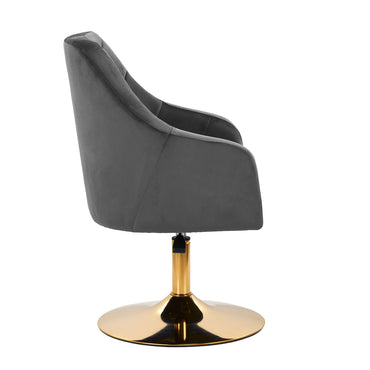 ActiveShop 4Rico Drehstuhl QS-BL14G Samt grau