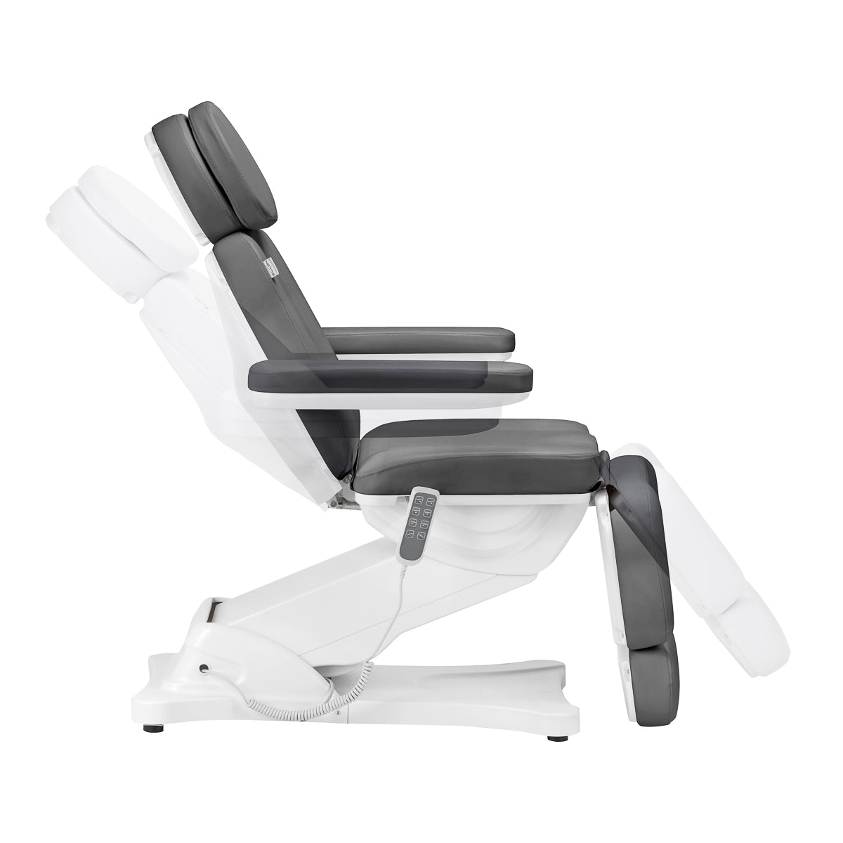 ActiveShop Elektrischer Kosmetikstuhl SILLON CLASSIC 4 Motoren mit Wiege grau