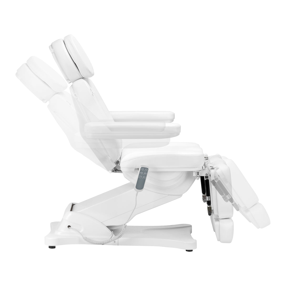 ActiveShop Elektrischer Kosmetikstuhl SILLON CLASSIC 3 Motoren mit Wiege Pedi weiß