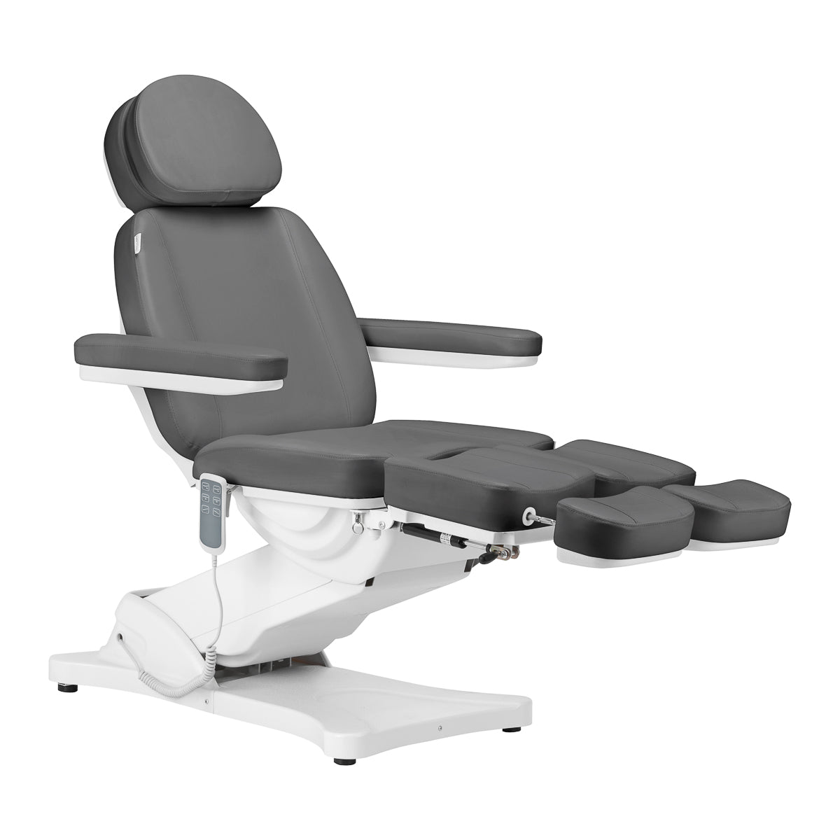 ActiveShop Elektrischer Kosmetikstuhl SILLON CLASSIC 3 Motoren mit Wiege Pedi grau