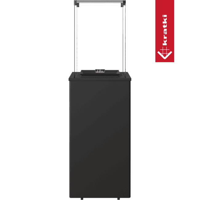 Kratki PATIO MINI GAS HEIZUNG SCHWARZ + BIOKAMIN