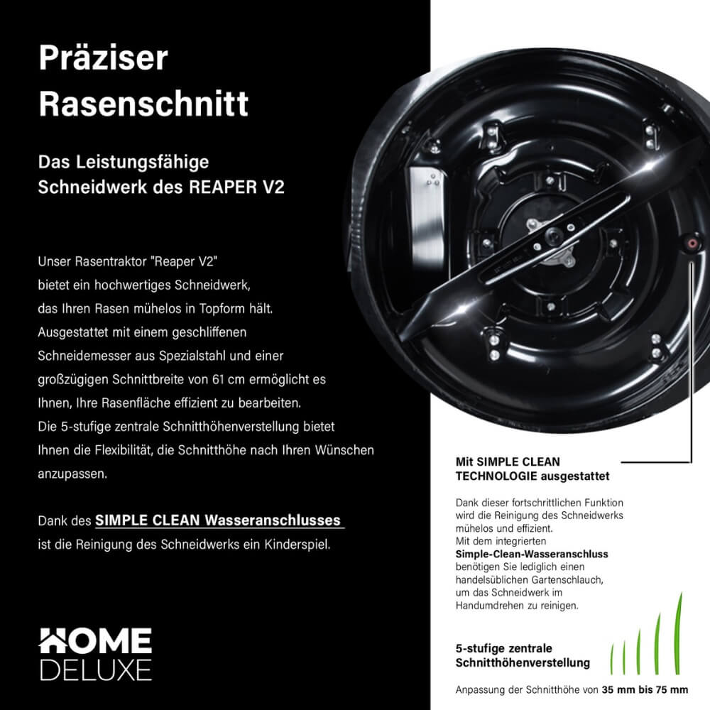 Home Deluxe Rasenmäher REAPER Schwarz