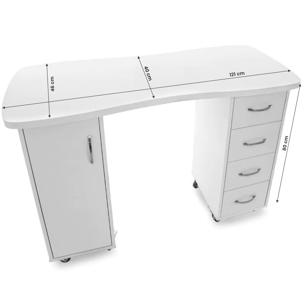 ActiveShop Schreibtisch 2027 weiß zwei Schränke