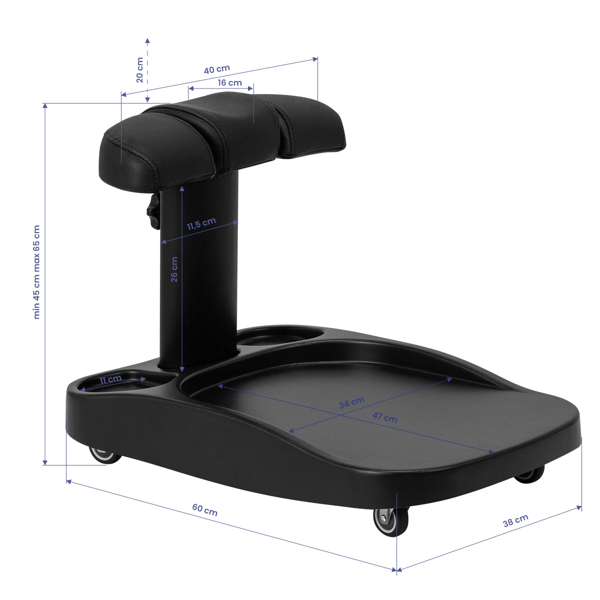 ActiveShop Azzurro Badeeimerwagen schwarz