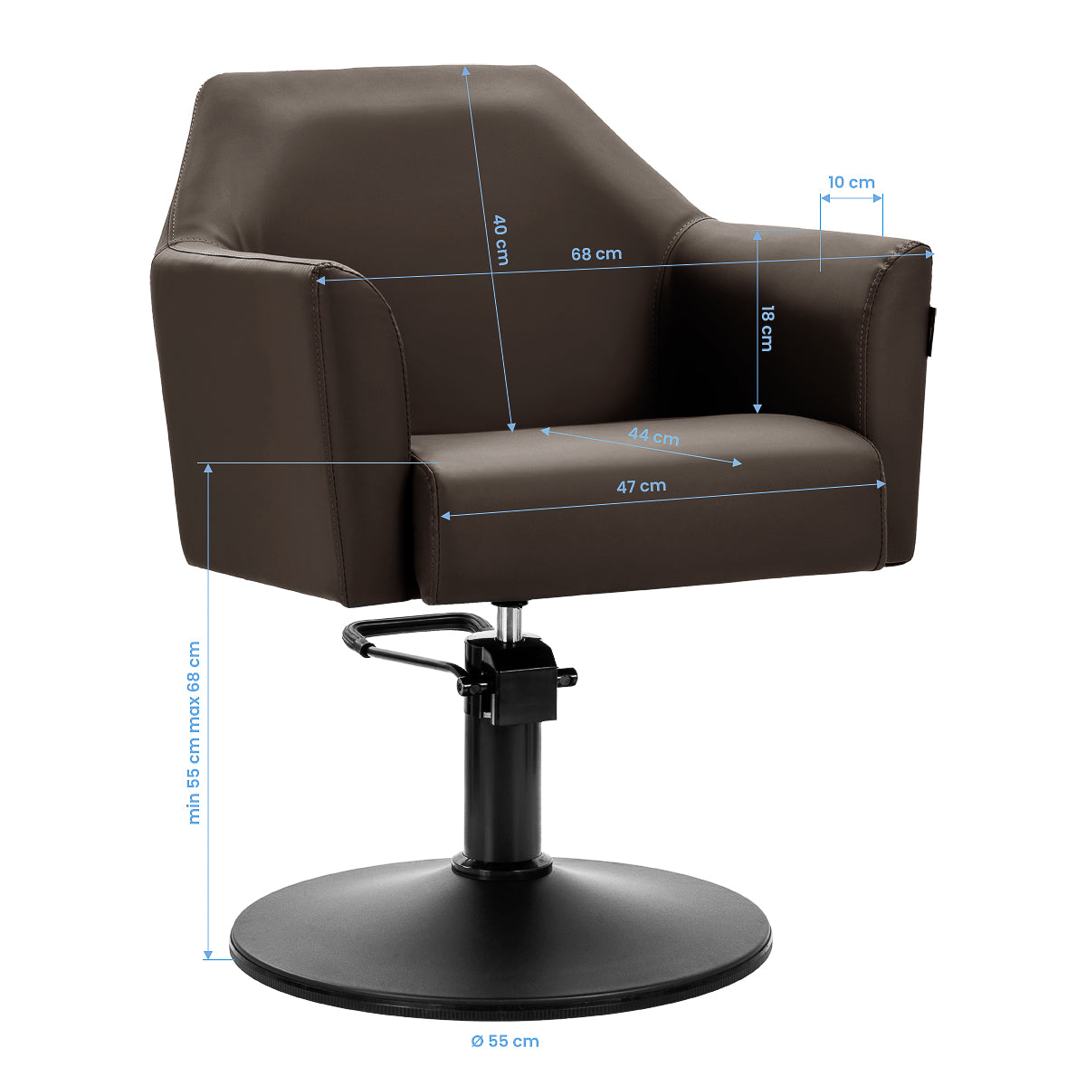 ActiveShop Gabbiano Friseurstuhl Davos braun