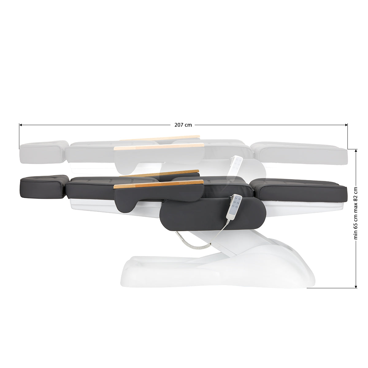 ActiveShop Elektrischer Kosmetikstuhl SILLON Lux 273b 3sil. 2 Qual. grau