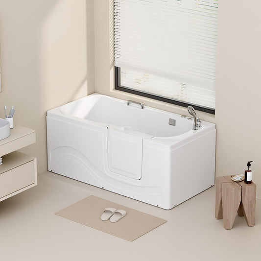 Home Deluxe Seniorenbadewanne liegend mit Whirlpoolfunktion VITAL M - 153 x 76 cm Rechts
