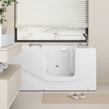 Home Deluxe Seniorenbadewanne liegend mit Whirlpoolfunktion VITAL M - 153 x 76 cm Rechts