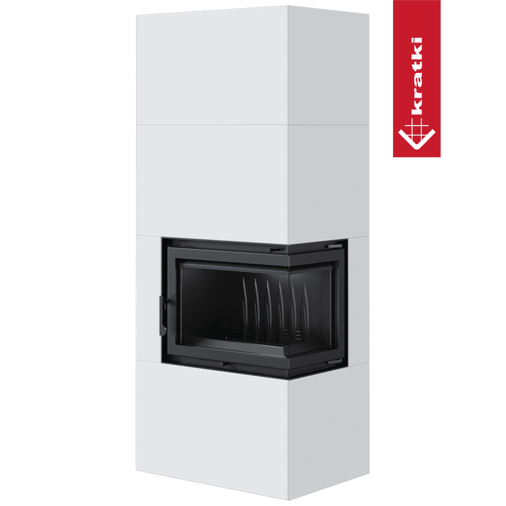 Kratki Kamineinsatz Simple Box 8 kW Ø 200 Bianco