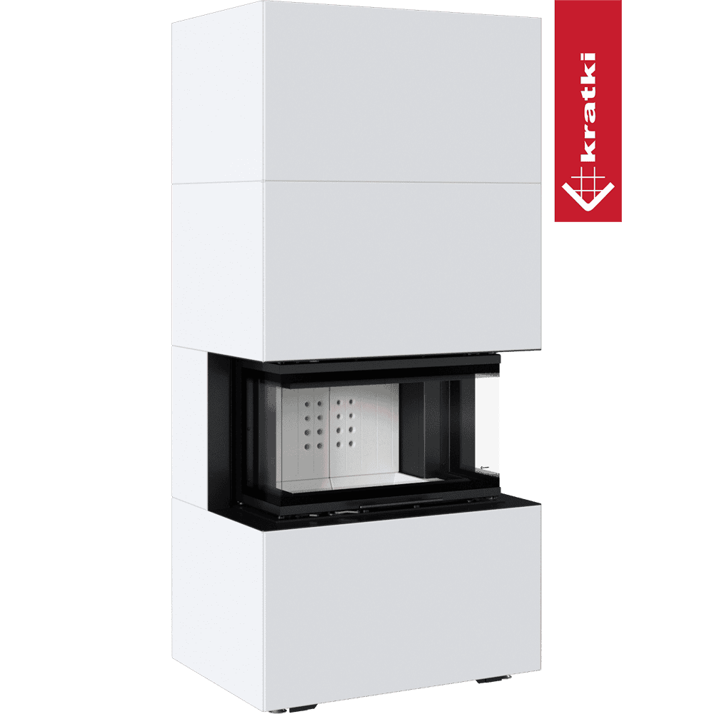 Kratki Kamineinsatz KRATKI NBC/EASY BOX 7 kW Ø 160 Bausatz Bianco