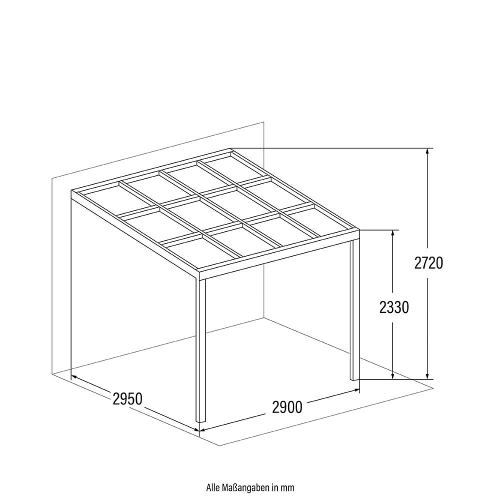 Home Deluxe Terrassenüberdachung SOLIS DELUXE - 290 x 295 x cm Weiß